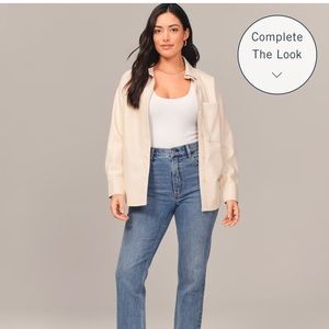 Abercrombie & Fitch ankle straight ultra high rise - curve love